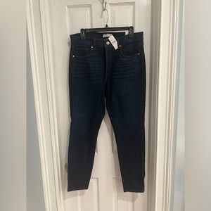 Loft Slim Crop Dark Denim Jeans Size 31 NWT